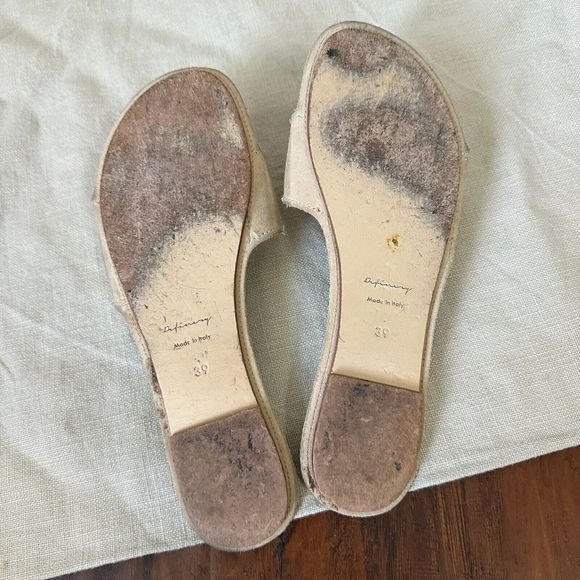 DEFINERY Loop Buckle Raffia Sandals in White ITALY MADE - Picture 10 of 11